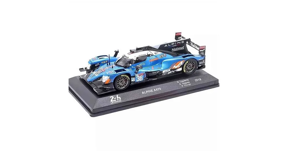 Alpine A470 – 2018 24h Le Mans – Lapierre, Negrao, Thiriet – 1 43 fém modellautó Edicola Kiárusítás