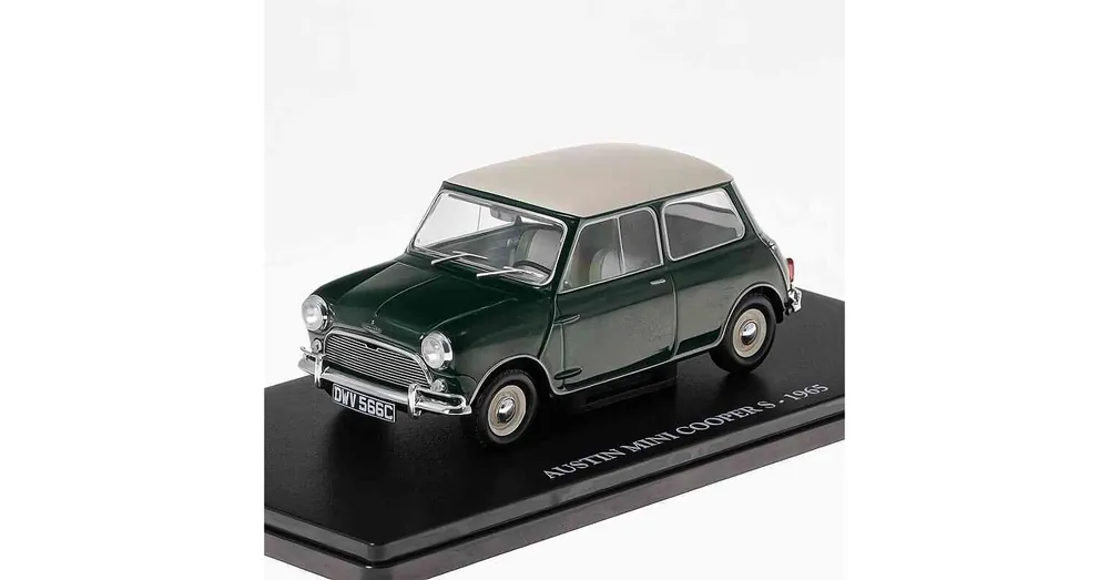 Austin Mini Cooper S (1965) zöld – 1 24 méretarányos fém modellautó Edicola Újdonság