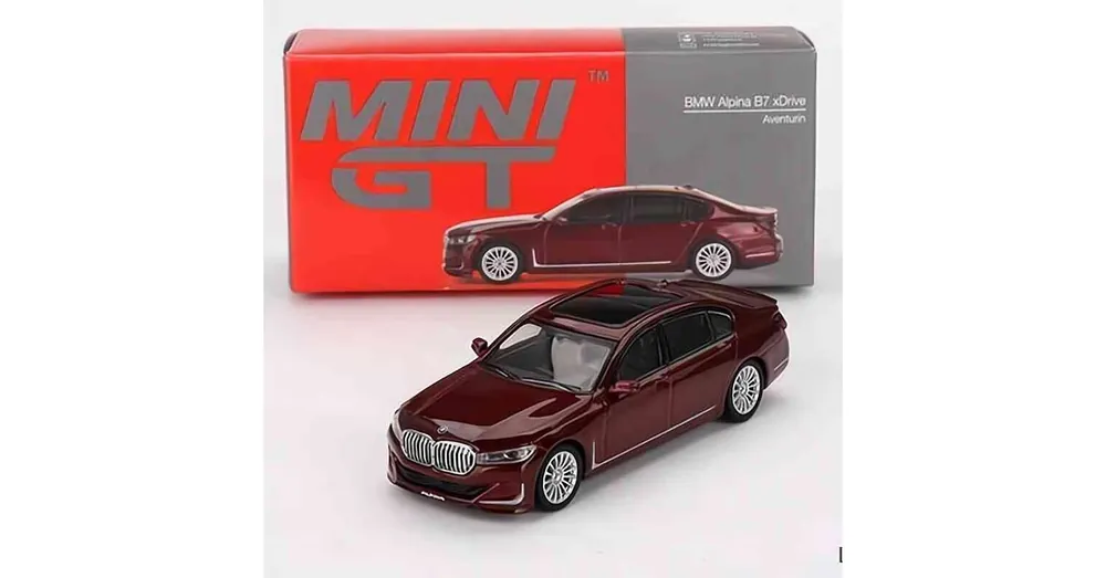 BMW Alpina B7 xDrive piros – MiniGT 693 - 1 64 méretarányos fém modellautó - TrueScale Miniatures (TSM) Vásárlói kedvenc