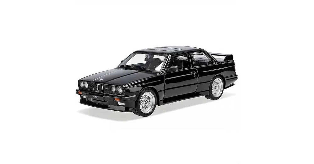 Biztonságos vásárlás BMW M3 (E30) (1988) fekete – 1 24 méretarányos fém modellautó és játékautó Bburago