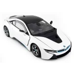 Azonnali szállítás BMW i8 (2015) fehér – 1 24 méretarányos fém modellautó és játékautó Rastar