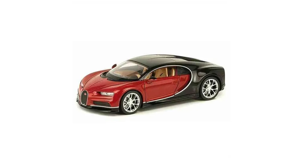 Bugatti Chiron bordó-fekete – 1 24 méretarányos fém modellautó és játékautó Welly Azonnali szállítás