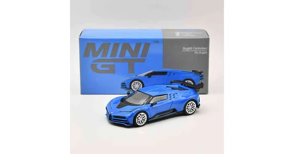 Utolsó esély Bugatti Centodieci kék – MiniGT 586 - 1 64 méretarányos fém modellautó - TrueScale Miniatures (TSM)