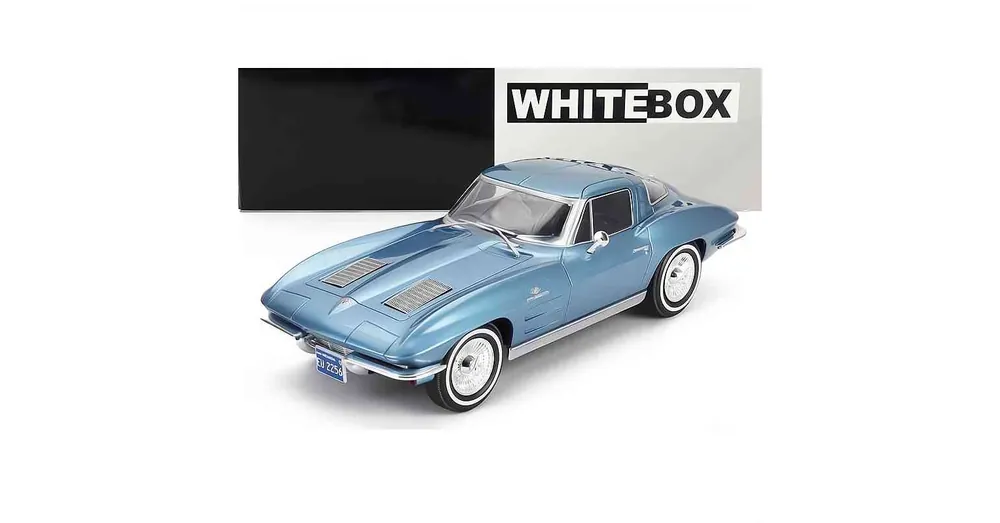 Chevrolet Corvette C2 (1963) kék – 1 24 méretarányos fém modellautó Whitebox Outlet