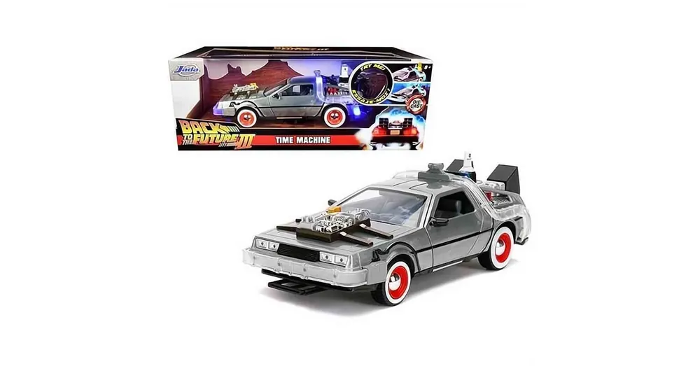 Rendeld meg most DeLorean Time Machine 3 – Vissza a Jövőbe 3 – 1 24 méretarányos fém világítós modellautó és játékautó Jada