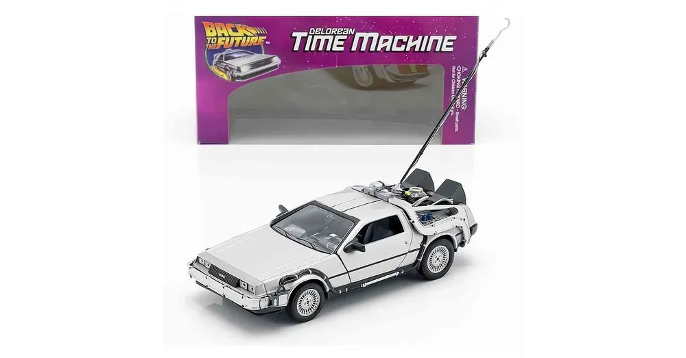 DeLorean Time Machine 1 – Vissza a jövőbe 1 – 1 24 méretarányos fém modellautó és játékautó Welly Prémium