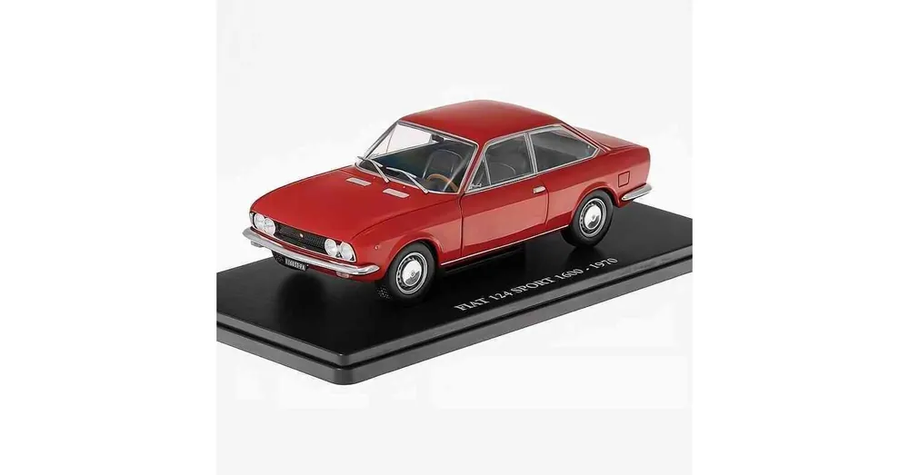 Fiat 124 Sport 1600 (1970) piros – 1 24 méretarányos fém modellautó Edicola Árcsökkenés