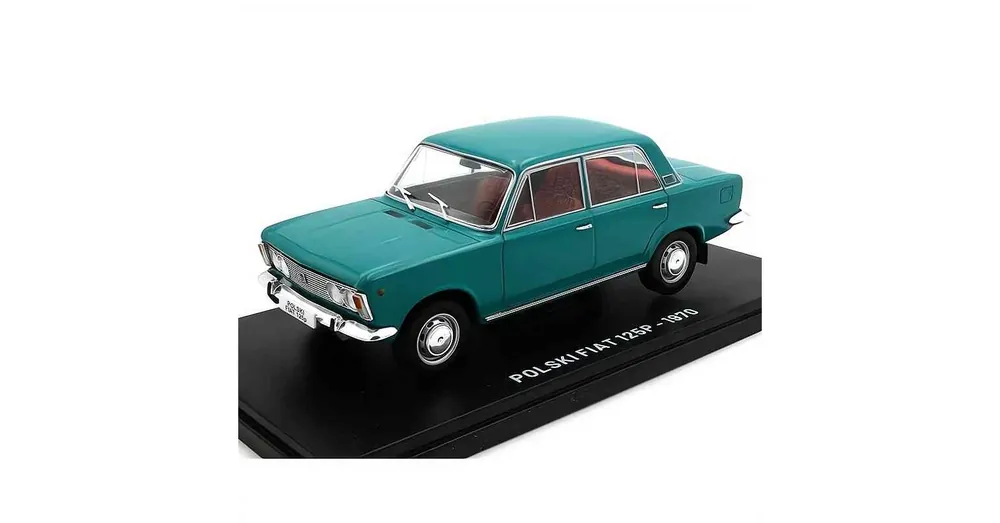 Polski Fiat 125P (1970) zöld – 1 24 méretarányos fém modellautó Edicola Azonnali szállítás