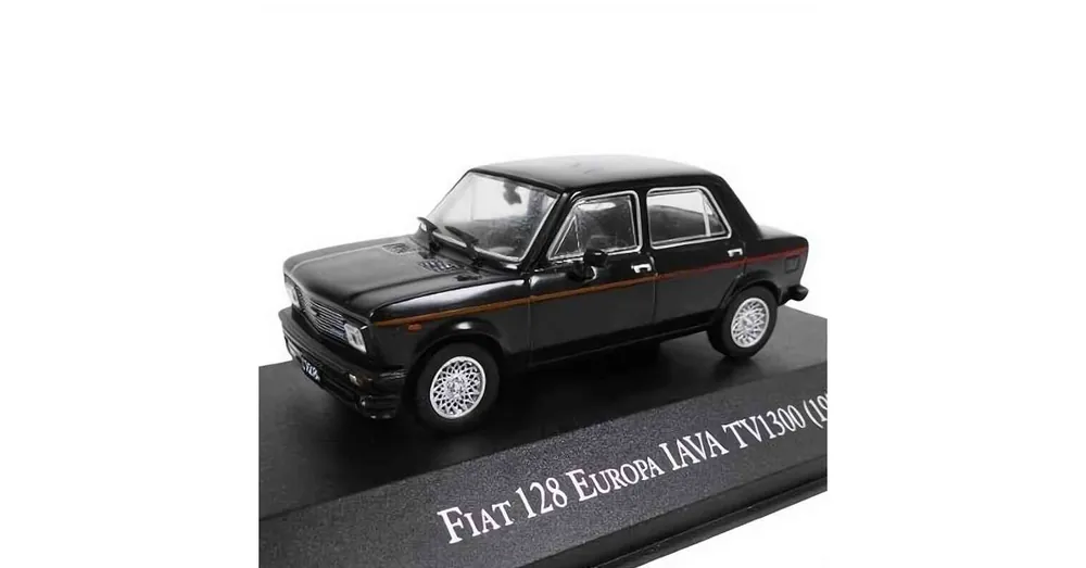 Fiat 128 Europa Iava TV1300 (1978) fekete – 1 43 méretarányos fém modellautó Edicola Rendeld meg most