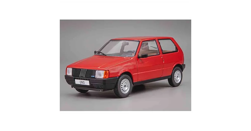 Kiárusítás Fiat Uno (1983) piros – 1 24 méretarányos fém modellautó Whitebox