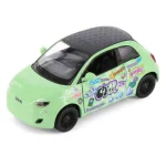 Ajánlat Fiat 500e zöld graffiti – 1 38 méretarányos fém játékautó Kinsmart