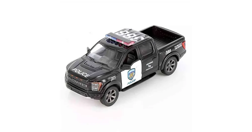 Ford F-150 Raptor Police (2022) – 1 38 méretarányos fém játékautó Kinsmart Expressz kézbesítés