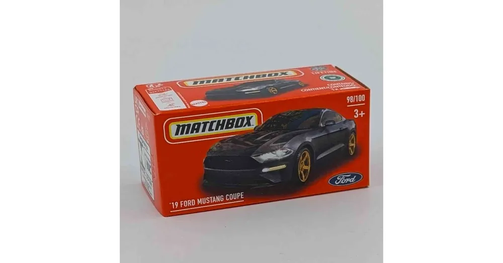 Népszerű Ford Mustang Coupe (2019) fekete – 1 64 játékautó Matchbox 98/100