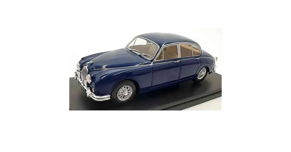 Jaguar Mark 2 (1960) kék – 1 24 méretarányos fém modellautó Whitebox Akció