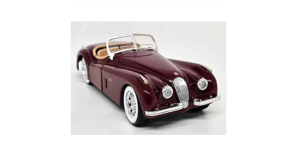 Jaguar XK 120 Cabriolet (1951) bordó – 1 24 méretarányos fém modellautó és játékautó Bburago Szuper ajánlat