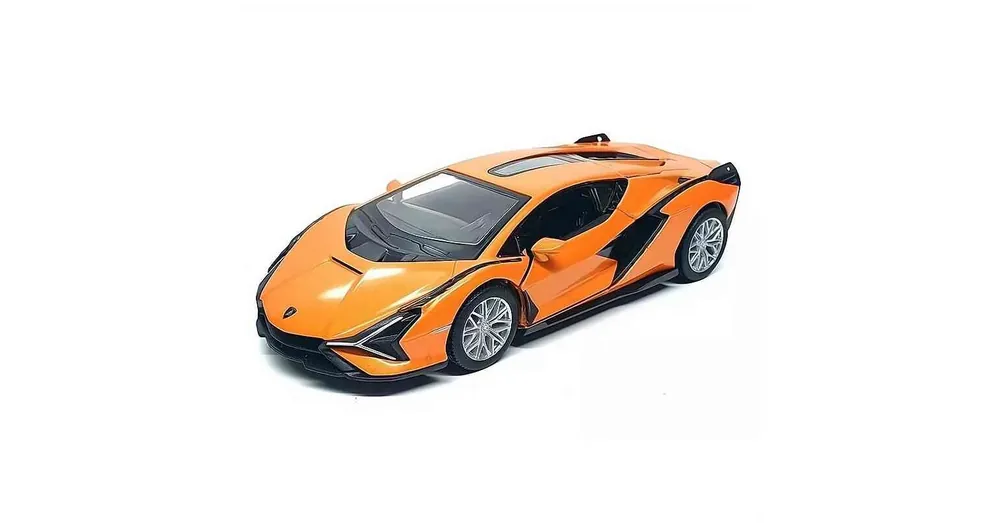 Lamborghini Sián FKP 37 narancs – 1 38 méretarányos fém játékautó Kinsmart Olcsó