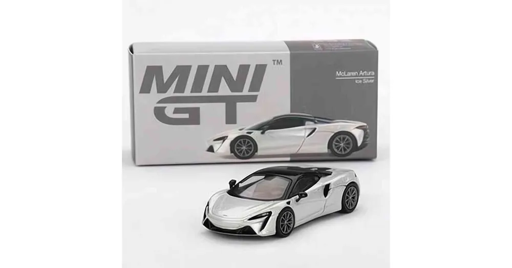 McLaren Artura ezüst – MiniGT 582 - 1 64 méretarányos fém modellautó - TrueScale Miniatures (TSM) Olcsóbb