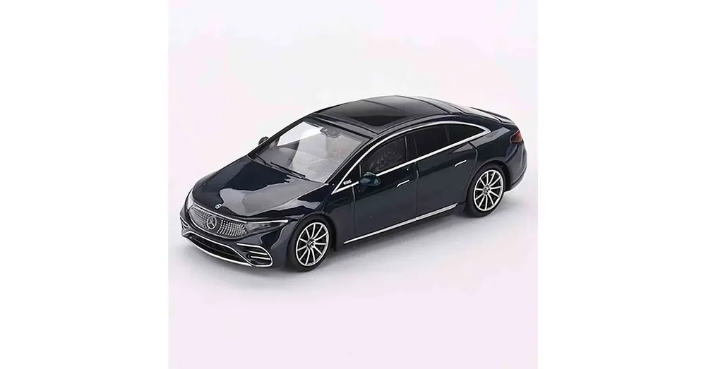 Mercedes-Benz EQS 580 4MATIC (2024) sötétkék – MiniGT 559 - 1 64 méretarányos fém modellautó - TrueScale Miniatures (TSM) Kedvezményes ár