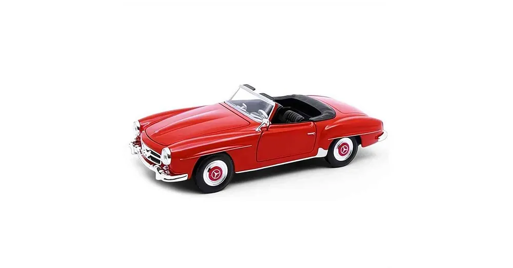 Expressz kézbesítés Mercedes-Benz 190 SL (1955) nyitott tetős piros – 1 24 méretarányos fém modellautó és játékautó Welly