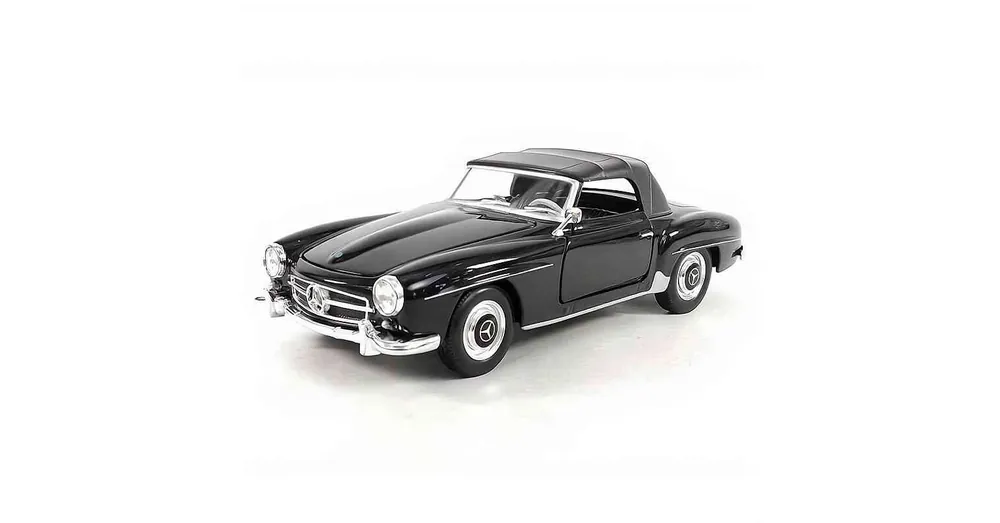 Exkluzív ajánlat Mercedes-Benz 190 SL (1955) fekete – 1 24 méretarányos fém modellautó és játékautó Welly