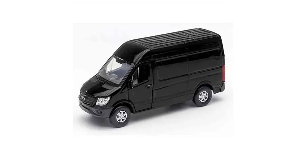 Népszerű Mercedes-Benz Sprinter fekete – 1 38 méretarányos fém játékautó Welly