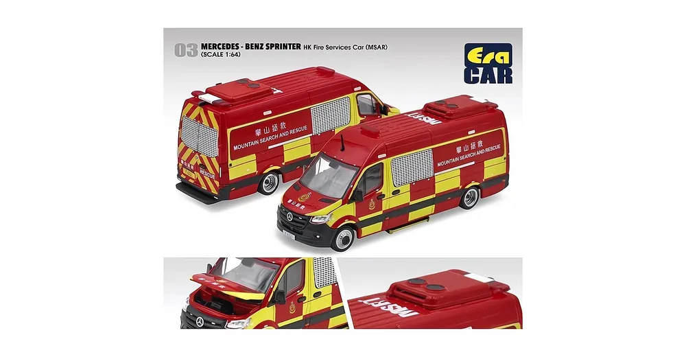 Mercedes-Benz Sprinter Hong Kong Fire Services Car (MSAR) – 1 64 méretarányos fém modellautó ERA Car Bestseller