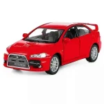 Azonnal elérhető Mitsubishi Lancer Evolution X (2008) piros – 1 38 méretarányos fém játékautó Kinsmart