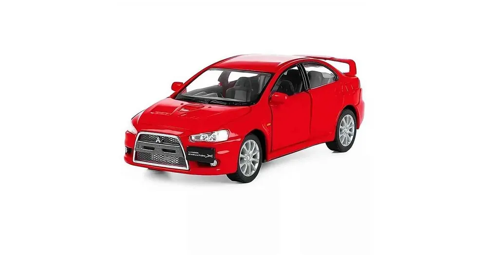 Azonnal elérhető Mitsubishi Lancer Evolution X (2008) piros – 1 38 méretarányos fém játékautó Kinsmart