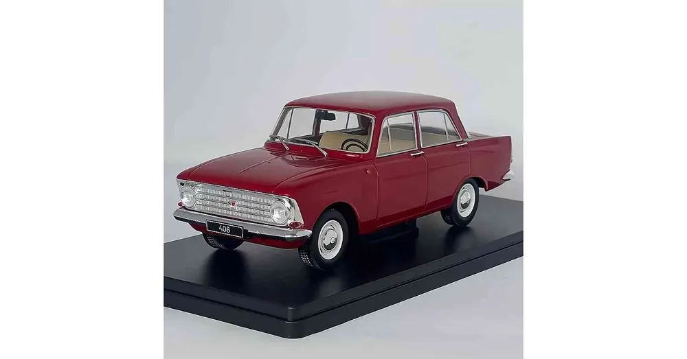 Moszkvics 408 (1966) piros – 1 24 méretarányos fém modellautó Whitebox Csak ma