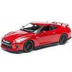 Alacsony ár Nissan GT-R (2017) piros – 1 24 méretarányos fém modellautó és játékautó Bburago
