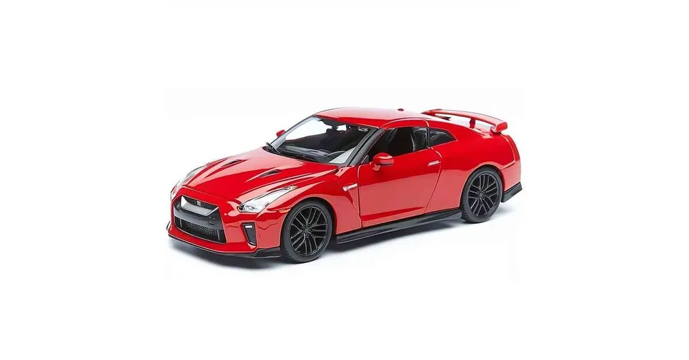 Alacsony ár Nissan GT-R (2017) piros – 1 24 méretarányos fém modellautó és játékautó Bburago