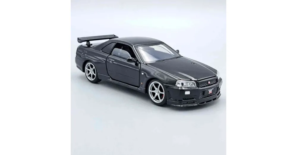 Nissan GT-R34 V-Spec II fekete – 1 32 méretarányos fém játékautó és modellautó Tayumo Outlet
