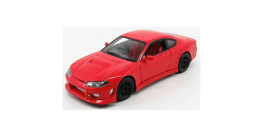 Nissan Silvia (S15) piros – 1 24 méretarányos fém modellautó és játékautó Welly Legkelendőbb