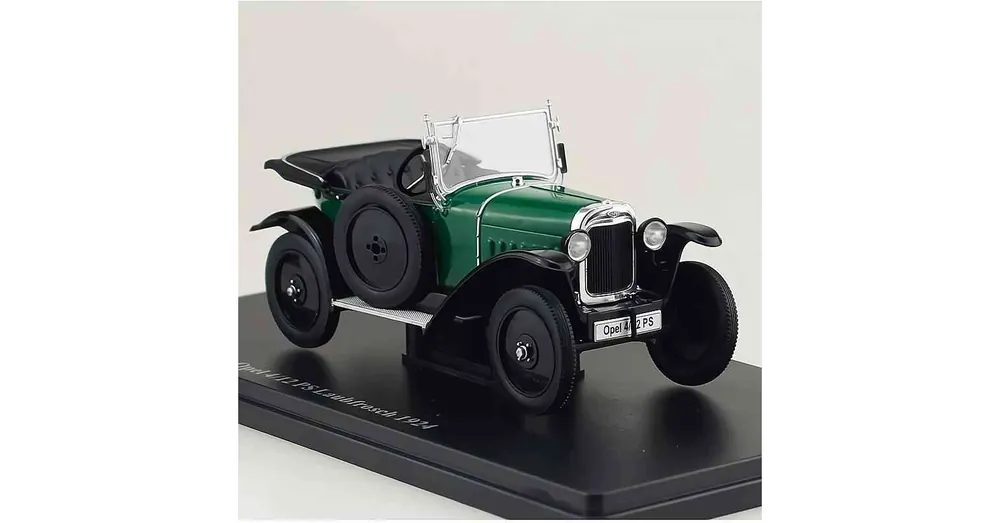Nézd meg most Opel 4/12 PS Laubfrosch Cabriolet (1924) zöld – 1 24 méretarányos fém modellautó Edicola