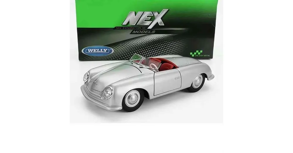 Porsche Roadster 356 ezüst – 1 24 méretarányos fém modellautó és játékautó Welly Legnépszerűbb