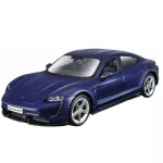 Alacsony ár Porsche Taycan kék – 1 24 méretarányos fém modellautó és játékautó Bburago