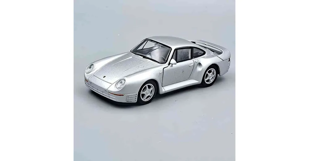 Porsche 959 ezüst – 1 38 méretarányos fém játékautó Welly Azonnali szállítás