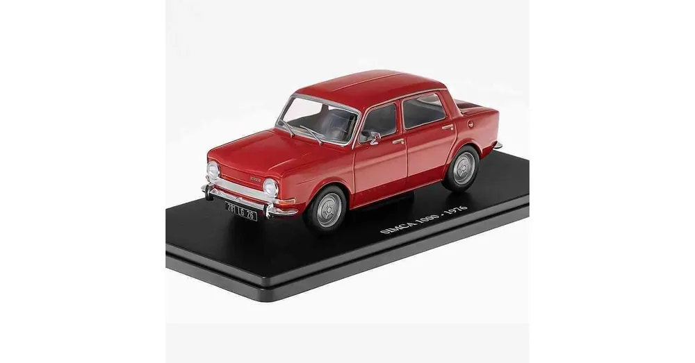 Simca 1000 (1976) piros – 1 24 méretarányos fém modellautó Edicola Szuper akció