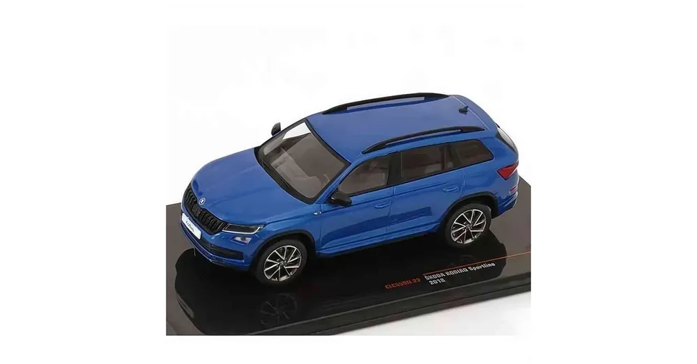 Népszerű Skoda Kodiaq Sportline (2018) kék – 1 43 méretarányos fém modellautó IXO Models