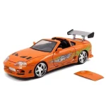 Vedd meg online Brian‘s Toyota Supra narancs – Halálos Iramban – 1 24 méretarányos fém modellautó és játékautó Jada