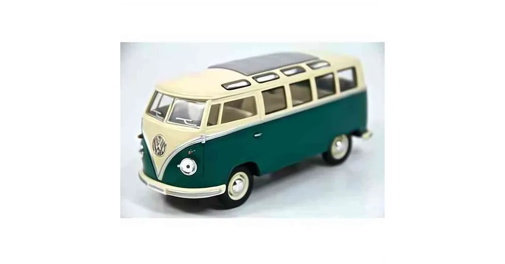 Azonnal elérhető Volkswagen T1 Samba busz (1962) zöld – 1 24 méretarányos játékautó Kinsmart