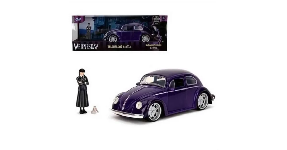 Volkswagen Beetle (1959) lila – Wednesday Addams – Addams Family – 1 24 méretarányos fém modellautó Jada Ajánlat