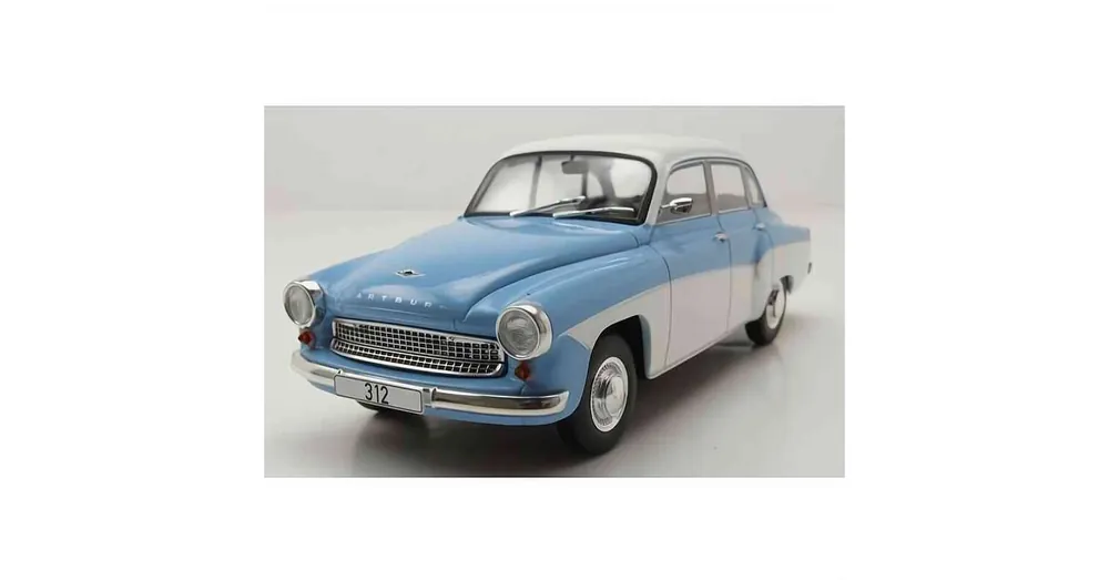 Szuper akció Wartburg 312 (1965) kék/fehér – 1 24 méretarányos fém modellautó Whitebox
