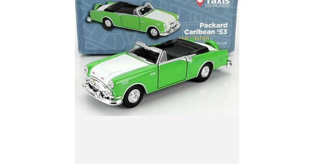 Expressz szállítás Packard Caribbean Cabriolet Taxi – Havana, Cuba (1953) – 1 38 méretarányos fém játékautó Welly