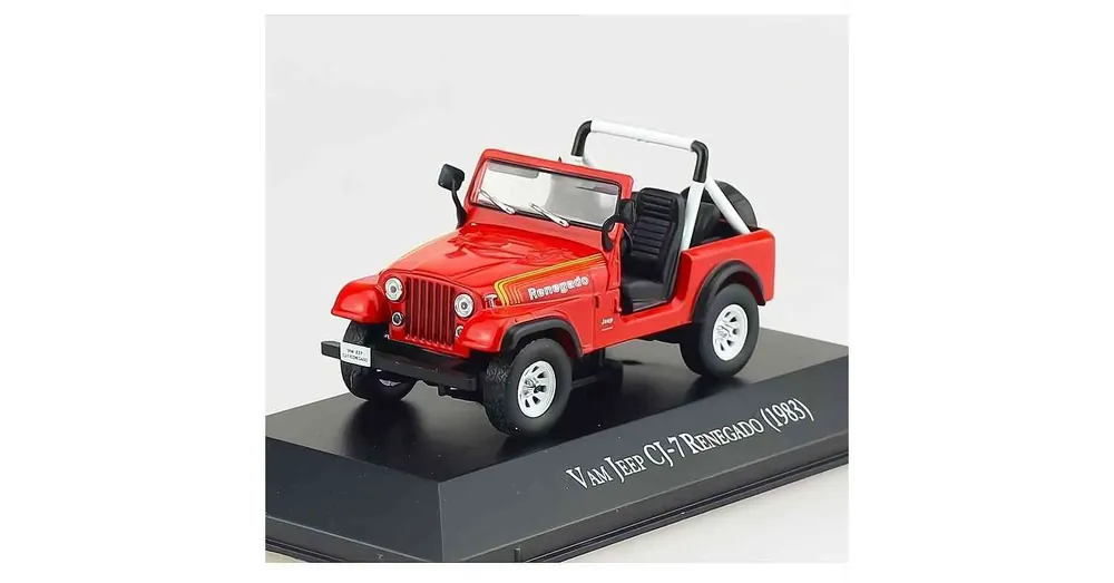 Vam Jeep CJ-7 Renegado (1983) piros – 1 43 méretarányos fém modellautó Edicola Biztonságos fizetés