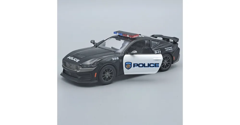 Újdonság Ford Mustang 2024 Police Kinsmart fekete