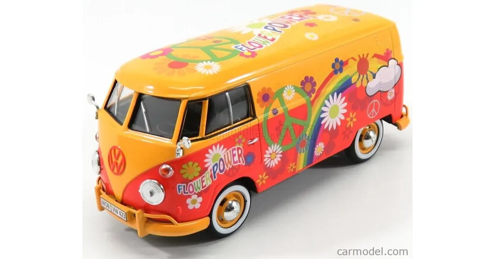 Gyors kiszállítás Volkswagen T1 Type 2 1962 1 24 virágos