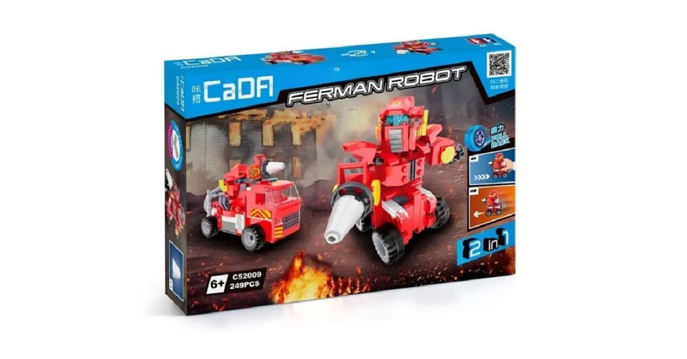 Tűzoltó vagy robot 2in1 építőjáték CaDA Csak ma