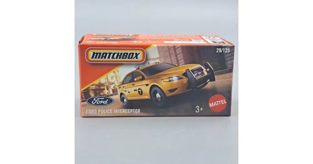 Prémium Ford Police Interceptor Matchbox sárga D