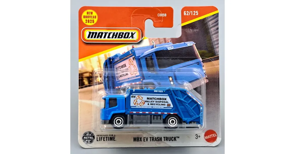 MBX EV Trash Truck kukásautó Matchbox B Azonnali szállítás